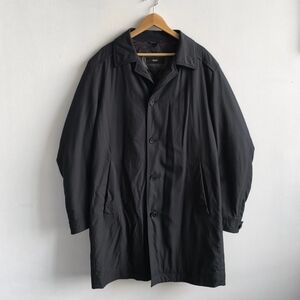 Hugo Boss Black Car Coat Size 52 EU / 42R US Water Repellent Quilted Lining